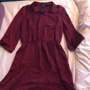 Forever 21 satin maroon dress